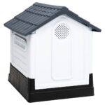 vidaXL Psí domček sivý 57x68x66 cm polypropylén – Obrázok 4