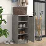 vidaXL Botník betónovo sivý 30x35x70 cm spracované drevo – Obrázok 3