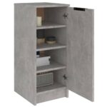 vidaXL Botník betónovo sivý 30x35x70 cm spracované drevo – Obrázok 4