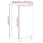 vidaXL Botník betónovo sivý 30x35x70 cm spracované drevo – Obrázok 9