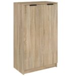 vidaXL Botník dub sonoma 59x35x100,5 cm spracované drevo – Obrázok 2