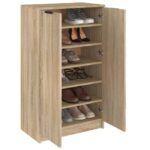 vidaXL Botník dub sonoma 59x35x100,5 cm spracované drevo – Obrázok 4