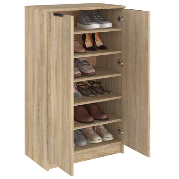 vidaXL Botník dub sonoma 59x35x100,5 cm spracované drevo – Obrázok 4