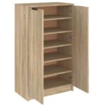 vidaXL Botník dub sonoma 59x35x100,5 cm spracované drevo – Obrázok 6