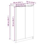 vidaXL Botník dub sonoma 59x35x100,5 cm spracované drevo – Obrázok 9