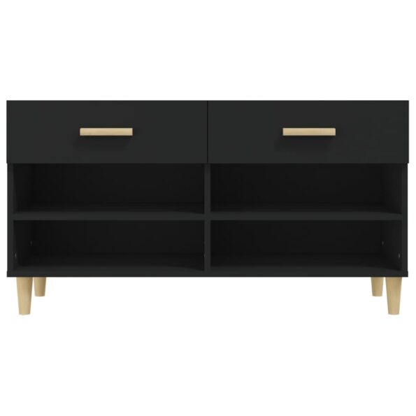 vidaXL Botník čierny 102x35x55 cm spracované drevo – Obrázok 6