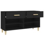 vidaXL Botník čierny 102x35x55 cm spracované drevo – Obrázok 7