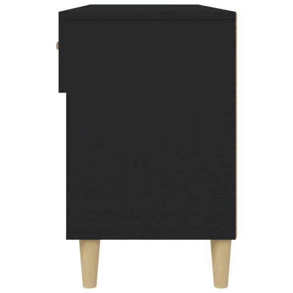 vidaXL Botník čierny 102x35x55 cm spracované drevo – Obrázok 8