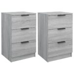 vidaXL Nočné stolíky 2 ks sivý dub sonoma 40x36x65 cm – Obrázok 2