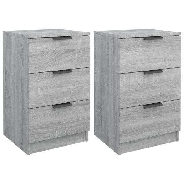 vidaXL Nočné stolíky 2 ks sivý dub sonoma 40x36x65 cm – Obrázok 2