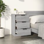 vidaXL Nočné stolíky 2 ks sivý dub sonoma 40x36x65 cm – Obrázok 3