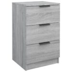 vidaXL Nočné stolíky 2 ks sivý dub sonoma 40x36x65 cm – Obrázok 6