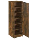 vidaXL Botník dymový dub 30x35x100 cm spracované drevo – Obrázok 6