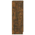 vidaXL Botník dymový dub 30x35x100 cm spracované drevo – Obrázok 7