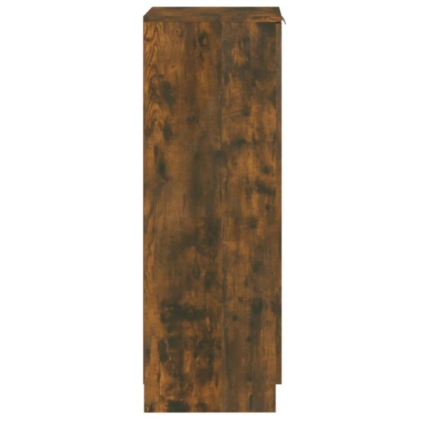 vidaXL Botník dymový dub 30x35x100 cm spracované drevo – Obrázok 7
