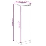 vidaXL Botník dymový dub 30x35x100 cm spracované drevo – Obrázok 9