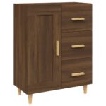 vidaXL Komoda hnedý dub 69,5x34x90 cm spracované drevo – Obrázok 2