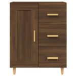 vidaXL Komoda hnedý dub 69,5x34x90 cm spracované drevo – Obrázok 7