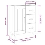 vidaXL Komoda hnedý dub 69,5x34x90 cm spracované drevo – Obrázok 10