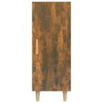 vidaXL Komoda dymový dub 34,5x34x90 cm spracované drevo – Obrázok 6