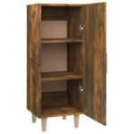 vidaXL Komoda dymový dub 34,5x34x90 cm spracované drevo – Obrázok 7