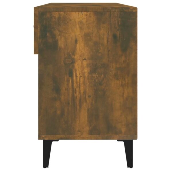 vidaXL Botník dymový dub 102x35x55 cm spracované drevo – Obrázok 8