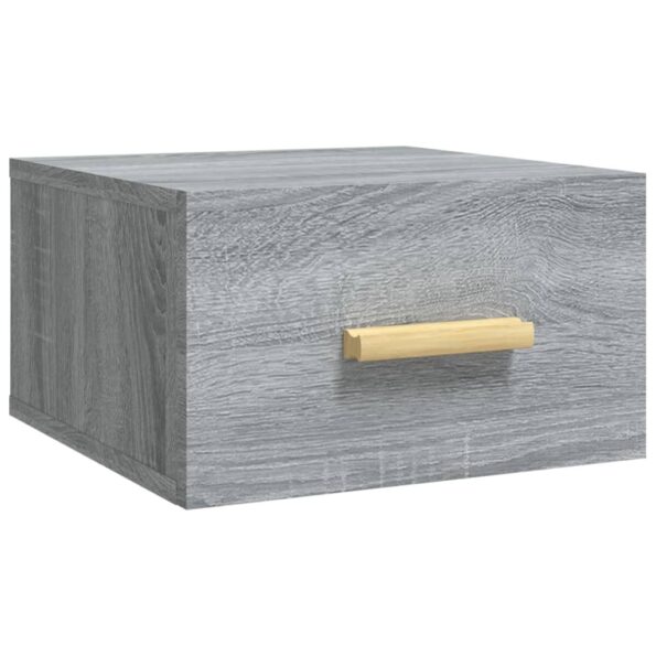 vidaXL Nástenné nočné stolíky 2 ks sivé sonoma 35x35x20 cm – Obrázok 6