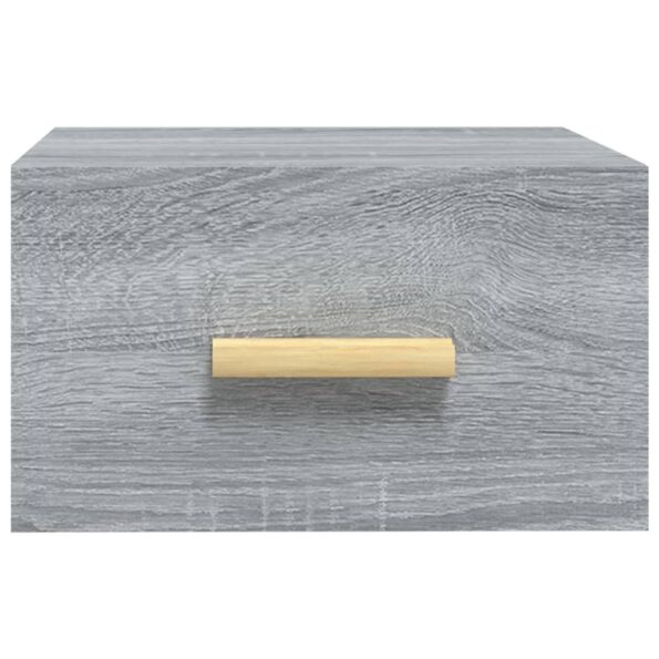 vidaXL Nástenné nočné stolíky 2 ks sivé sonoma 35x35x20 cm – Obrázok 7