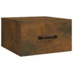 vidaXL Nástenný nočný stolík dymový dub 35x35x20 cm – Obrázok 2