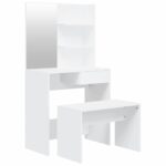 vidaXL Sada toaletného stolíka biela 74,5x40x141 cm – Obrázok 2