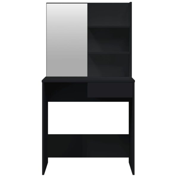 vidaXL Sada toaletného stolíka čierna 74,5x40x141 cm – Obrázok 6