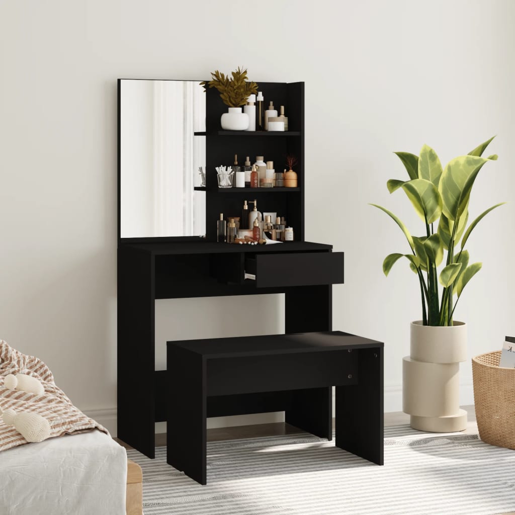VXL8720287100829_m_en_hd_1.jpg vidaXL Sada toaletného stolíka čierna 74,5x40x141 cm – Obrázok 1