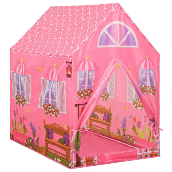 vidaXL Detský stan na hranie ružový 69x94x104 cm – Obrázok 2
