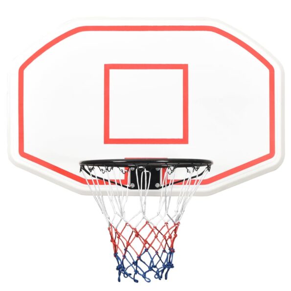 vidaXL Basketbalová doska biela 109x71x3 cm polyetén – Obrázok 2