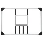 vidaXL Basketbalová doska priehľadná 90x60x2,5 cm polykarbonát – Obrázok 8