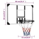 vidaXL Basketbalová doska priehľadná 90x60x2,5 cm polykarbonát – Obrázok 10