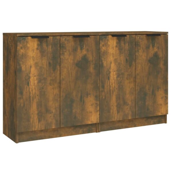 vidaXL Komody 2 ks dymový dub 60x30x70 cm spracované drevo – Obrázok 2