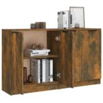 vidaXL Komody 2 ks dymový dub 60x30x70 cm spracované drevo – Obrázok 5