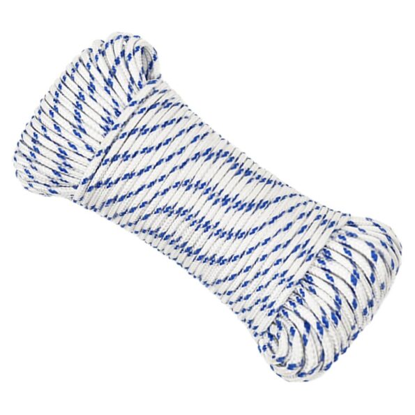 vidaXL Lodné lano biele 3 mm 25 m polypropylén – Obrázok 2