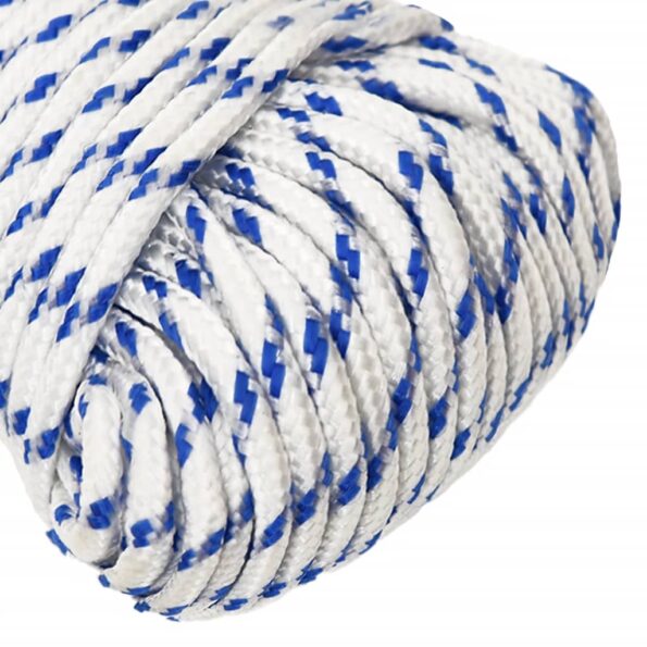 vidaXL Lodné lano biele 3 mm 25 m polypropylén – Obrázok 4