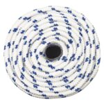 vidaXL Lodné lano biele 14 mm 100 m polypropylén – Obrázok 3