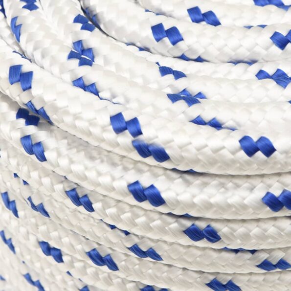 vidaXL Lodné lano biele 14 mm 100 m polypropylén – Obrázok 4