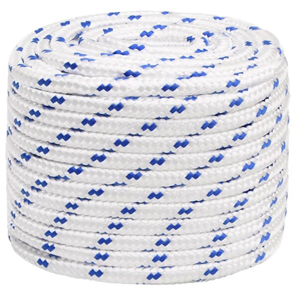 vidaXL Lodné lano biele 18 mm 100 m polypropylén – Obrázok 2
