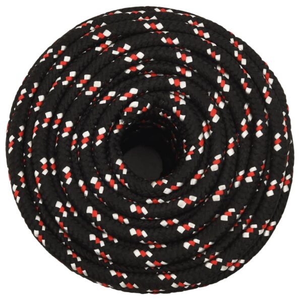 vidaXL Lodné lano čierne 14 mm 100 m polypropylén – Obrázok 3