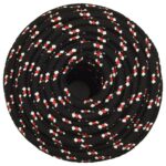 vidaXL Lodné lano čierne 18 mm 100 m polypropylén – Obrázok 3