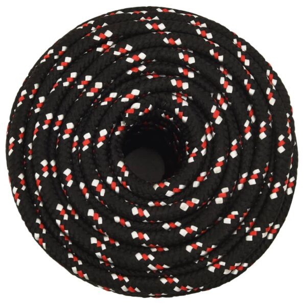 vidaXL Lodné lano čierne 18 mm 100 m polypropylén – Obrázok 3
