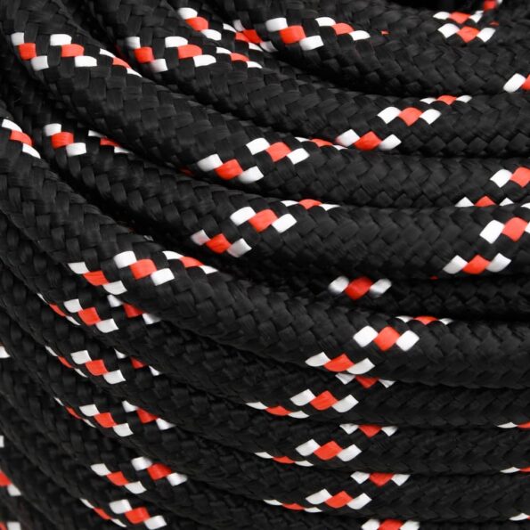 vidaXL Lodné lano čierne 18 mm 100 m polypropylén – Obrázok 4