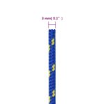 vidaXL Lodné lano modré 3 mm 50 m polypropylén – Obrázok 6