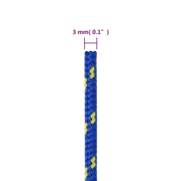 vidaXL Lodné lano modré 3 mm 50 m polypropylén – Obrázok 6