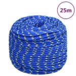 vidaXL Lodné lano modré 6 mm 25 m polypropylén